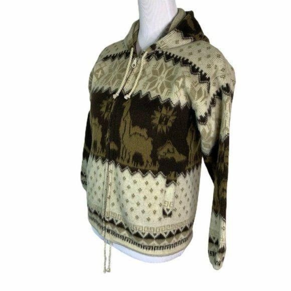 Tejidos Aly Marka Wool Alpaca Zip Up Cardigan - Picture 7 of 11